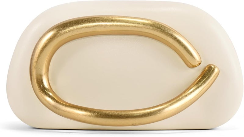 NEWROGENG Clutch Purses for Women Formal, PU Leather/Marble Acrylic Evening Bags with Chain, Trendy Metal Handle Purses 2025 - Image 1